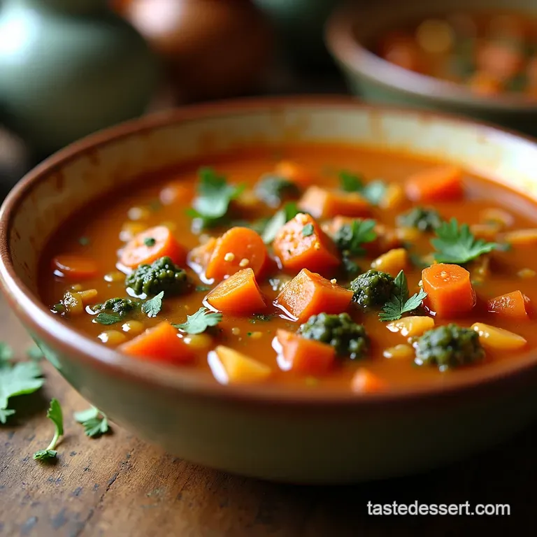 Hearty Lowcarb Vegetable Soup a Taste of Home presentation