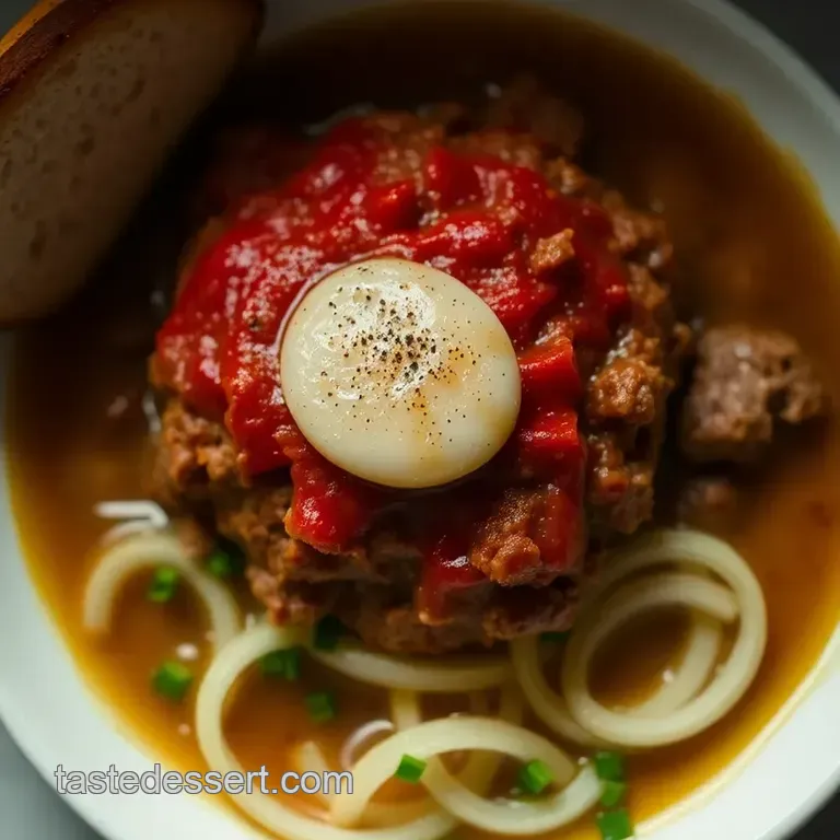 Hearty Meatloaf French Onion Soup Recipe presentation