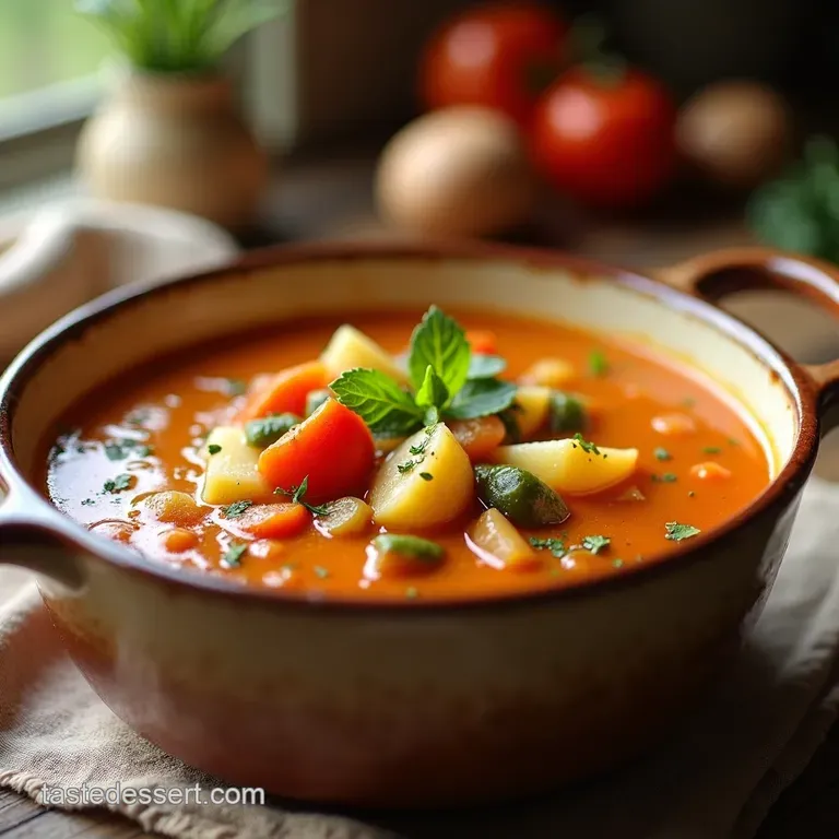 Hearty Potato Vegetable Soup Comfort in a Bowl presentation