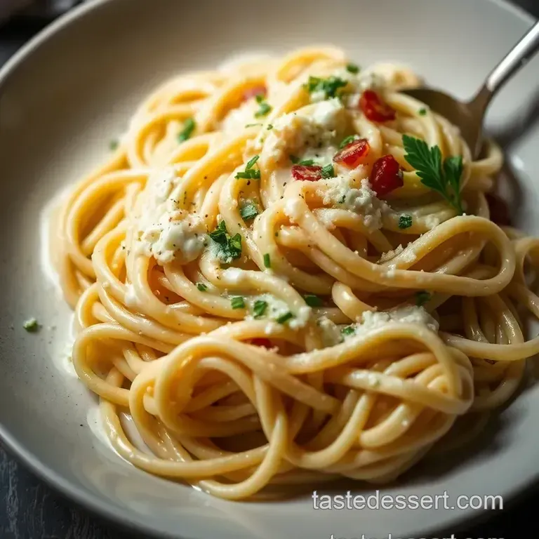 Heavenly Butter Sauce for Noodles presentation