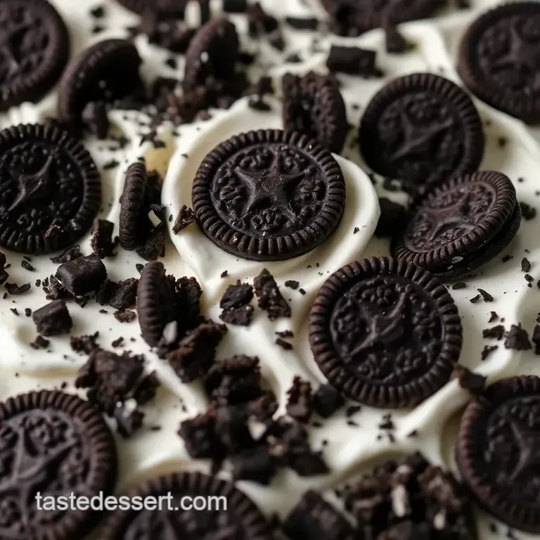 Heavenly Oreo Icebox Cake presentation
