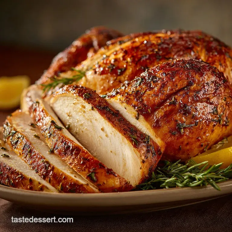 Herb Butter Turkey the Ultimate Roast with Crisp Skin and Infused Flavor presentation