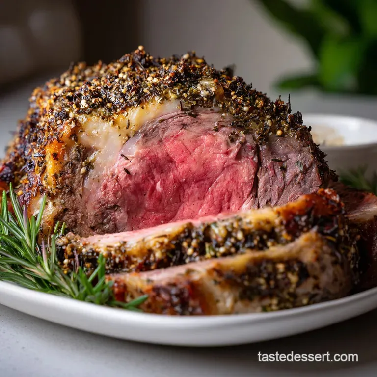 Prime Rib Roast: Herb-Crusted Showstopper presentation