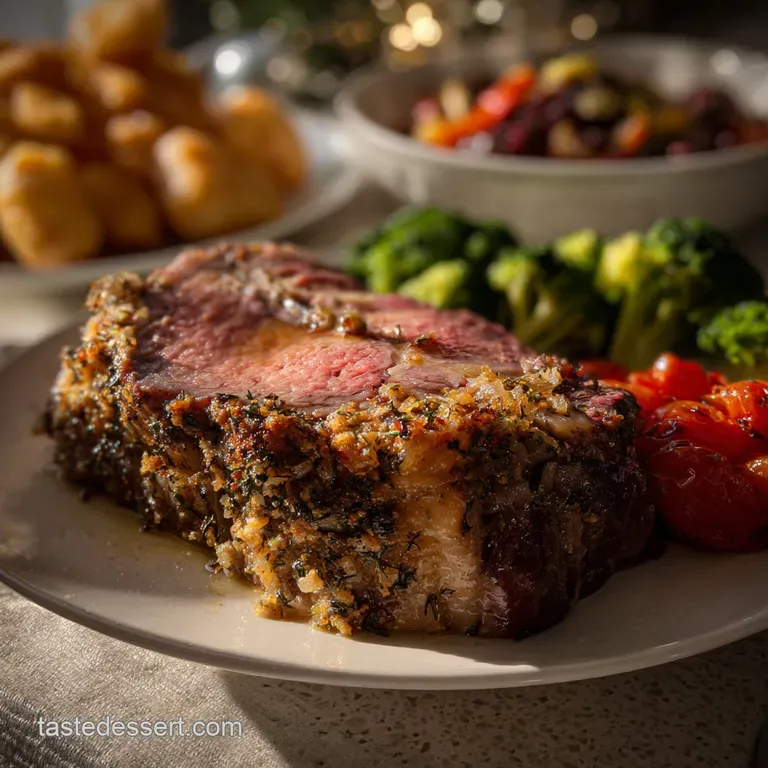 Herb Crusted Prime Rib for Christmas Eve Dinner