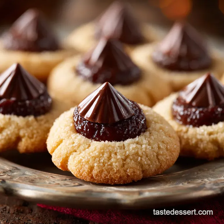 Hershey Kiss Thumbprint Cookies: the Buttery Sugar Cookie Blossom presentation