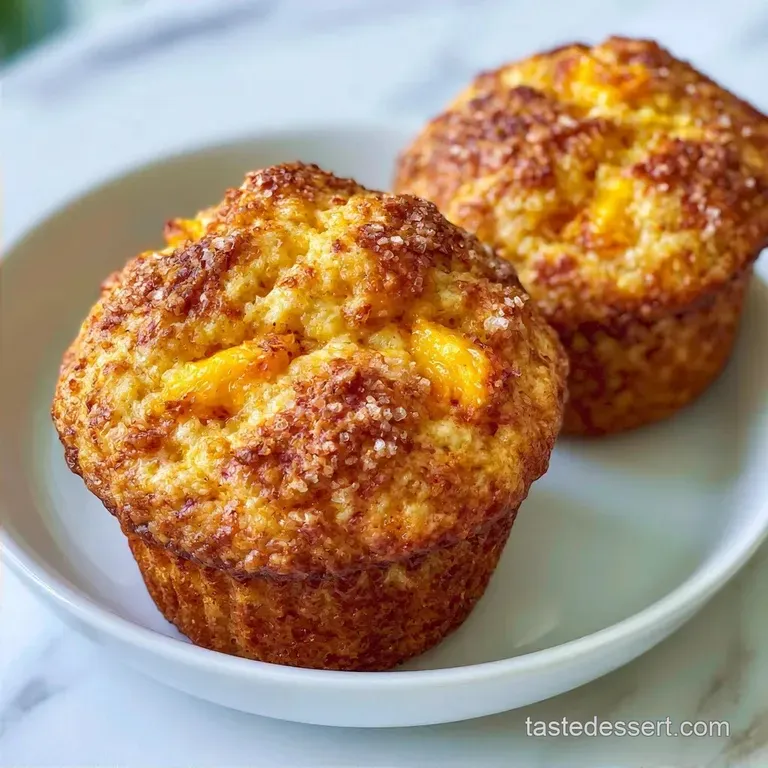 High Rise Bakery Peach Muffins with Sour Cream