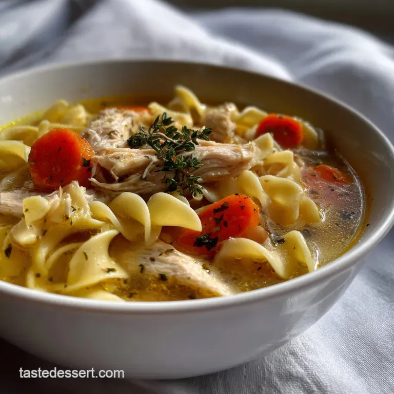 The Best Homemade Chicken Noodle Soup presentation