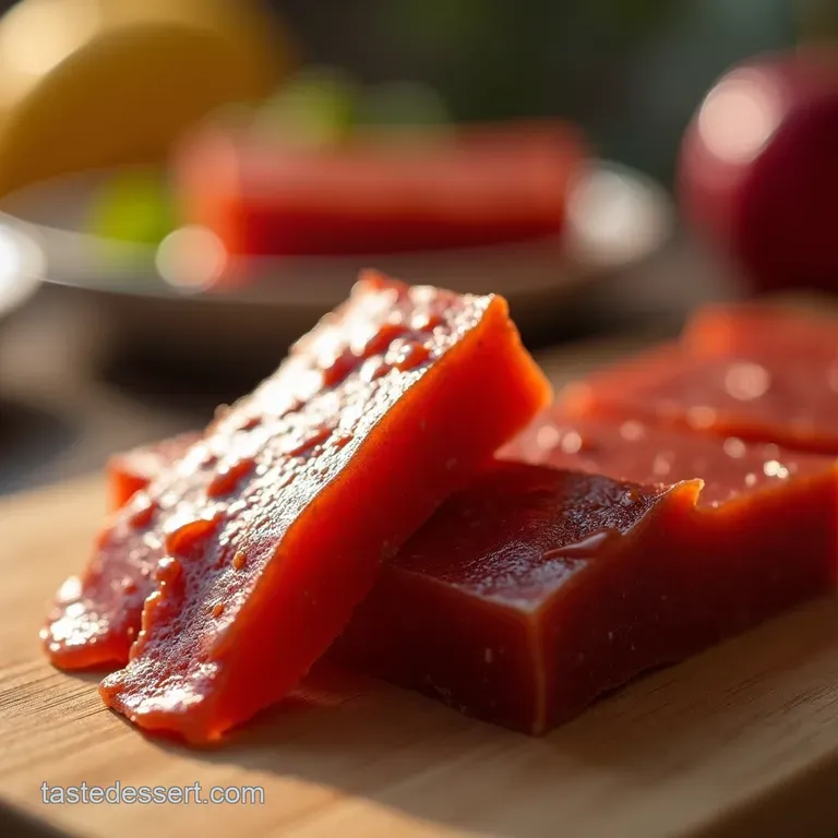 Homemade Fruit Leather presentation