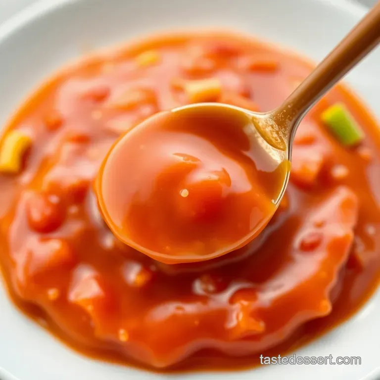 Homemade Sweet & Sour Sauce presentation