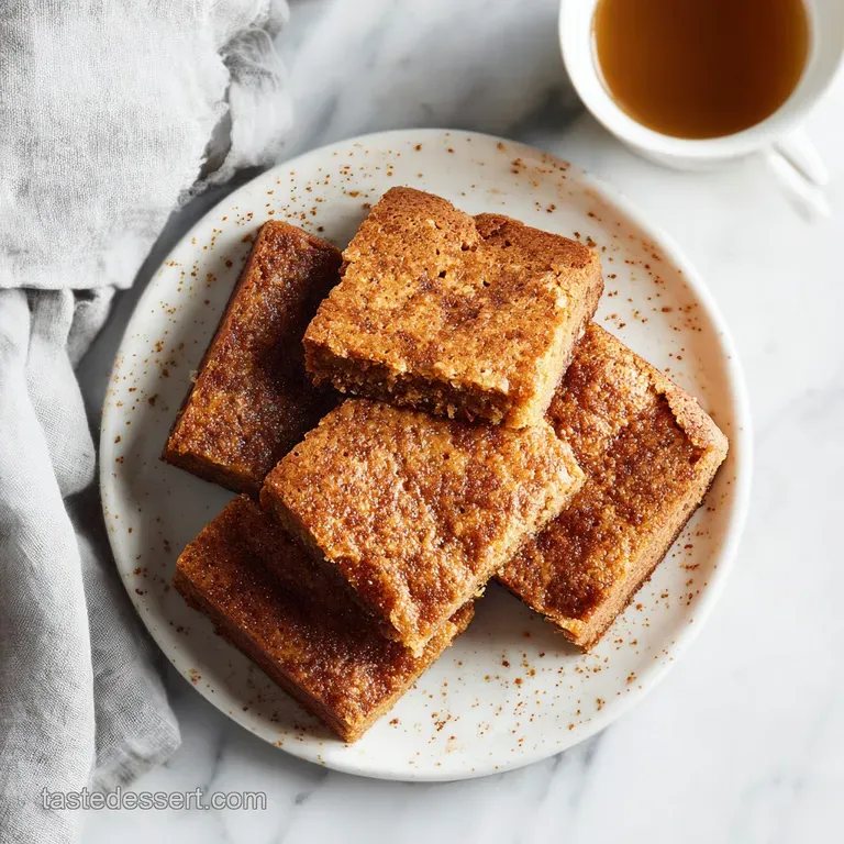 Honey Cinnamon Blondies: Fudgy with a Sugar Crust