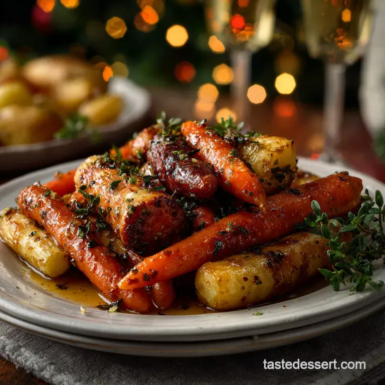 Christmas Vegetable Side Dish with Honey Glazed Carrots and Parsnips