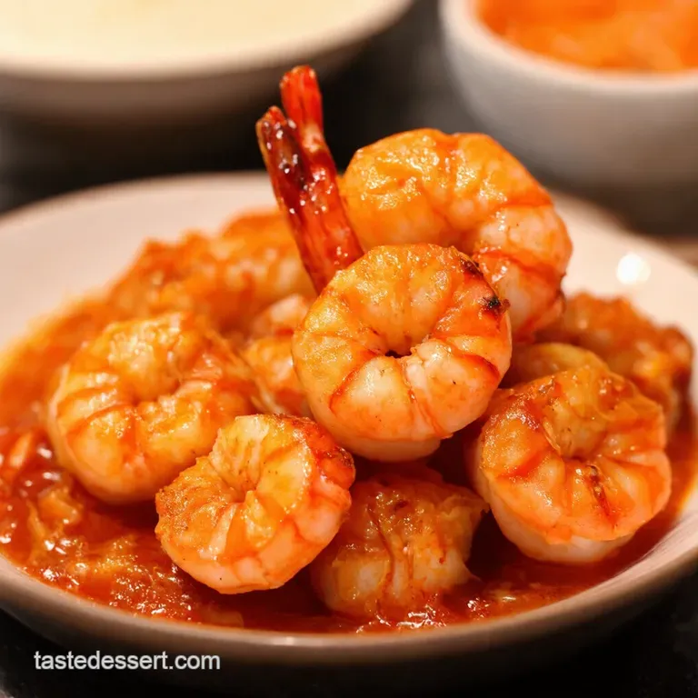 Honey Orange Firecracker Shrimp presentation