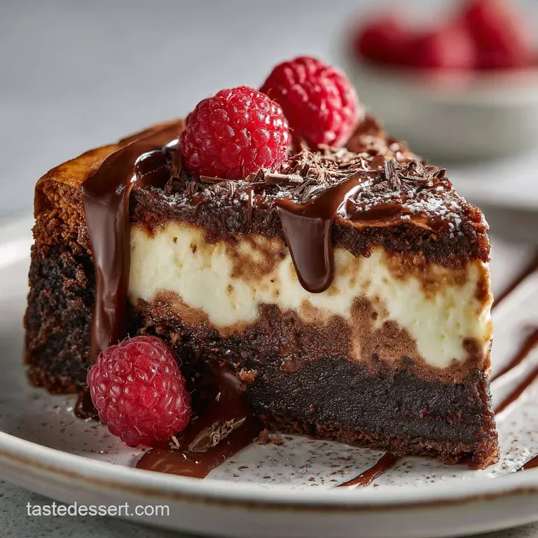Hot Chocolate Cheesecake Brownie Cake Recipe