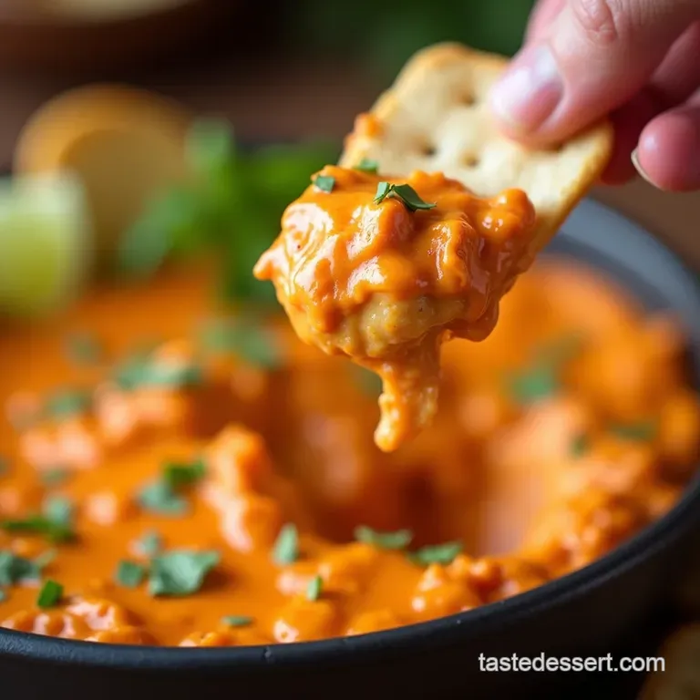 Instant Pot Buffalo Chicken Dip Cluck Yeah presentation