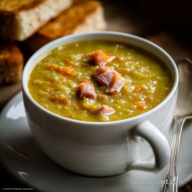 Instant Pot Split Pea Soup: Ham Hock Magic presentation