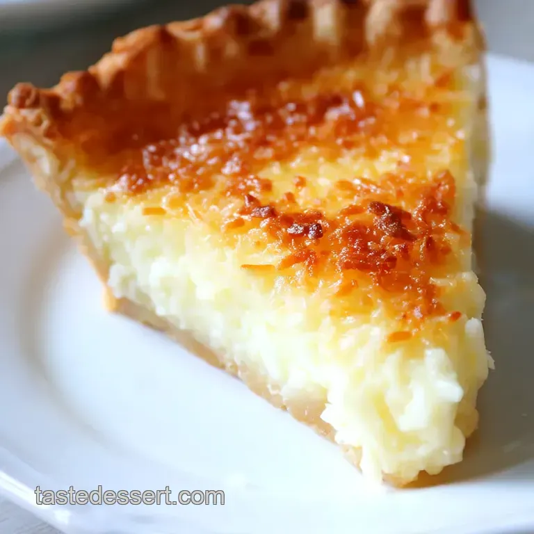 Island Dreams: the Ultimate Coconut Custard Pie presentation