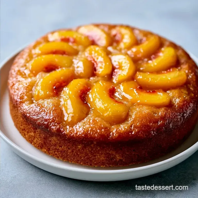 Old Fashioned Italian Fresh Peach Cake with Fresh Peaches