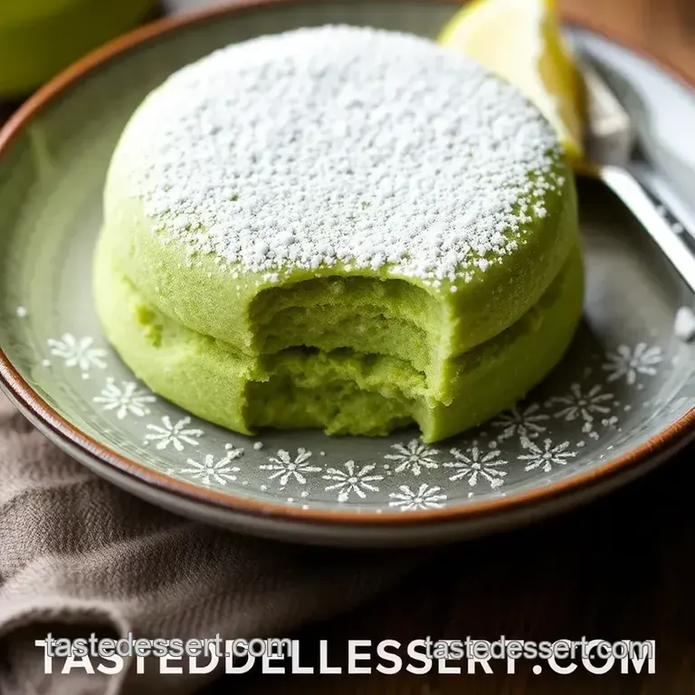 Japanese Dessert Plate with Matcha Mochi Yuzu Cheesecake and Anko presentation