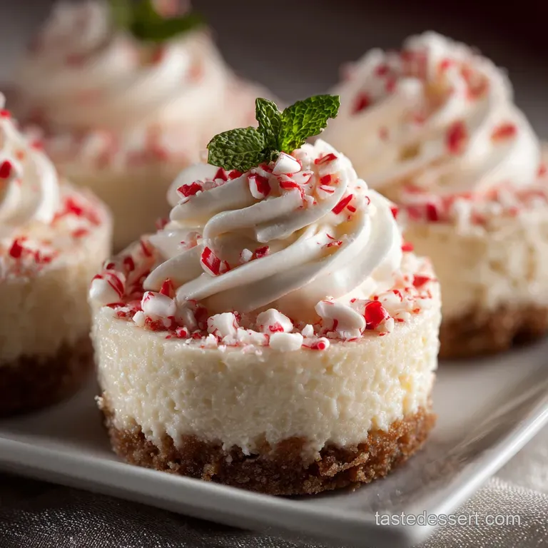 Jolly Good Nobake Peppermint White Chocolate Cheesecakes Individual Portions presentation