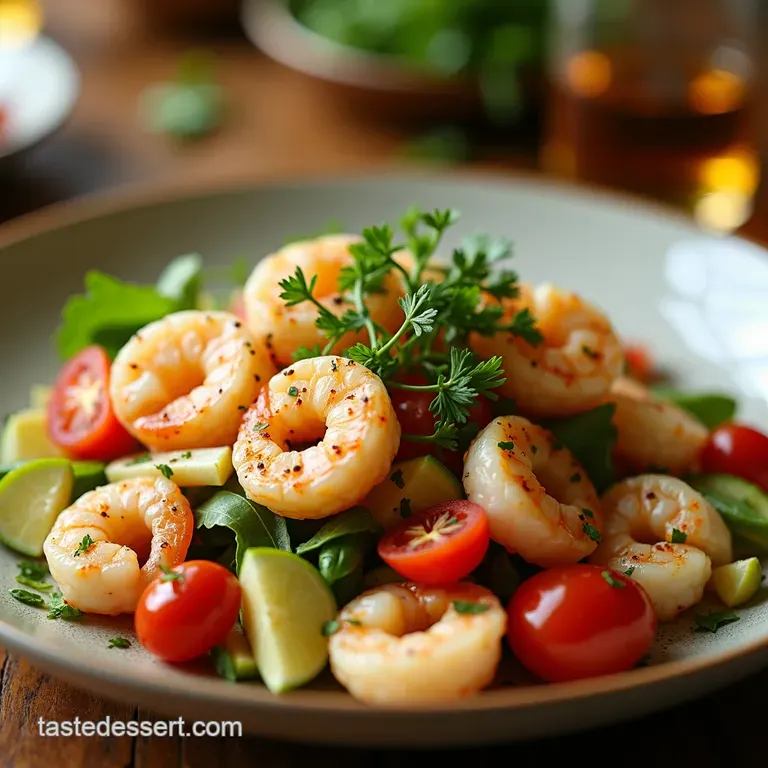 Keto Seafood Salad presentation
