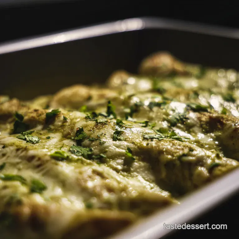 Killer Chicken Enchiladas Verdes presentation