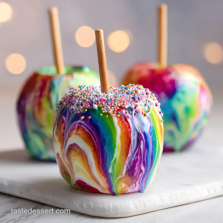 Kool-Aid Candy Apples: Neon Marble Magic