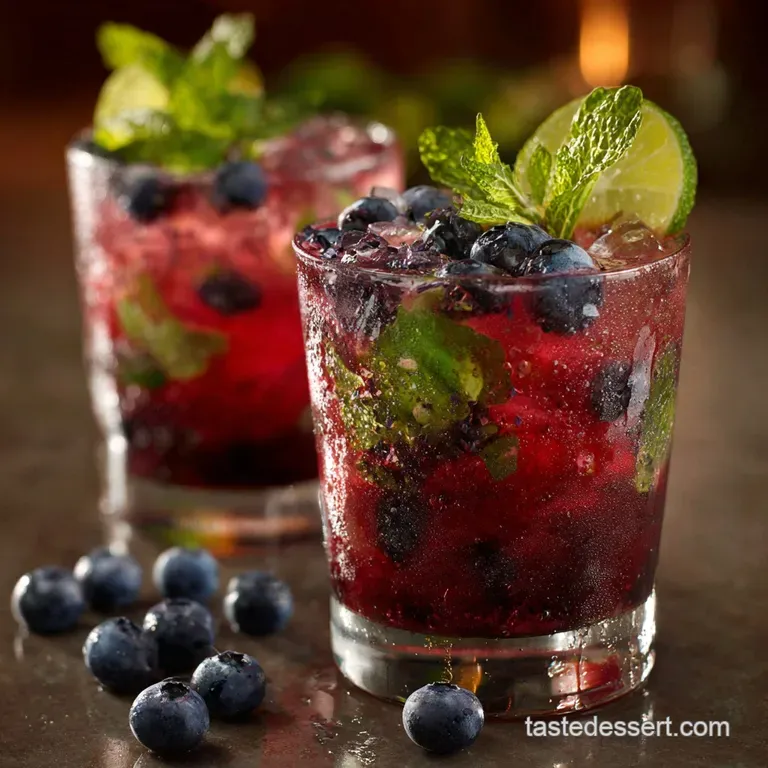 Sophisticated Blueberry and Lavender Mojitos a Summertime Cooler presentation