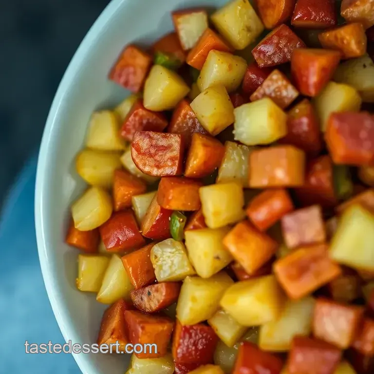 Leftover Hot Dog Hash: a Savory Morning Delight presentation