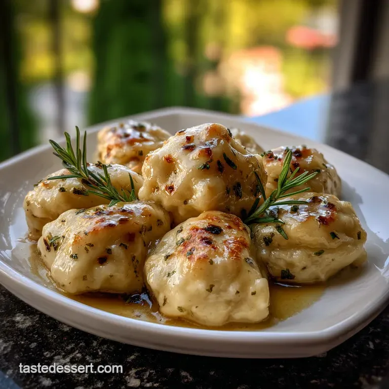 Tender turkey breast fanned on a white plate, drizzled with gravy and garnished with fresh herbs. Elegant presentation for...