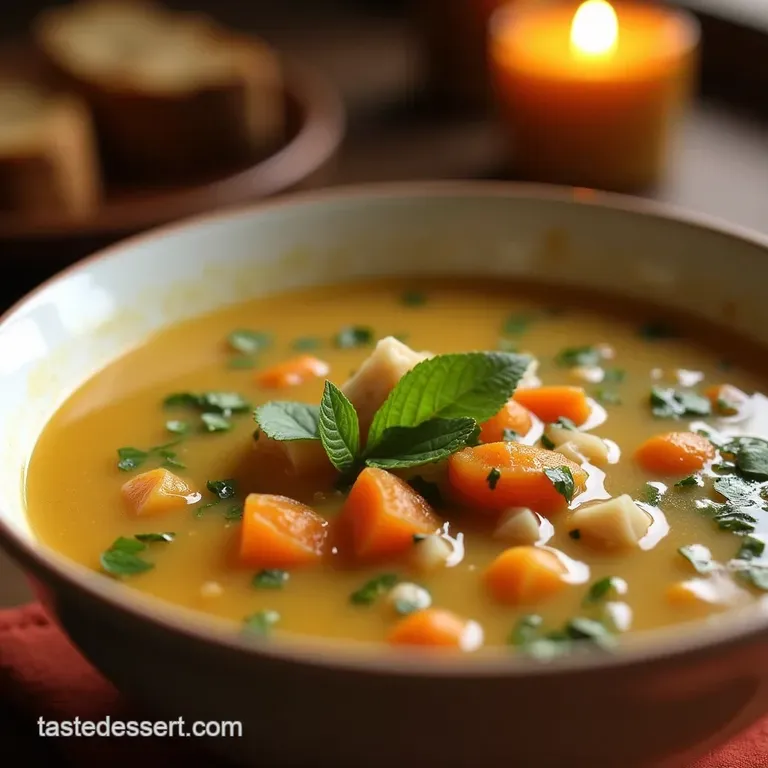 The Ultimate DayAfter Turkey Herb Comfort Soup Using Up Leftovers presentation
