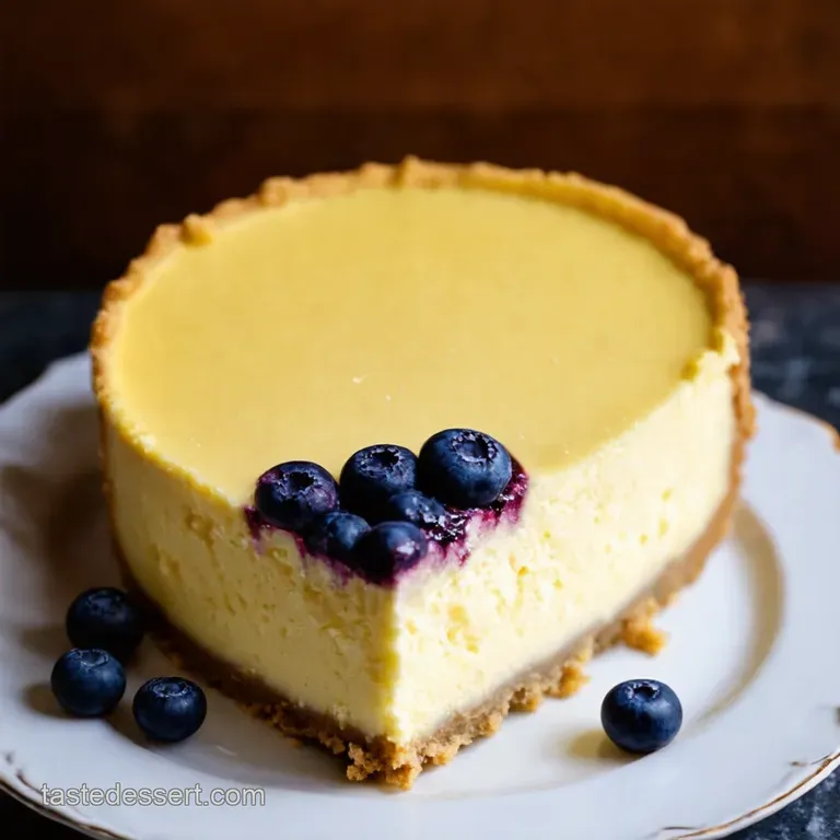 Lemon Blueberry Bliss Cheesecake presentation