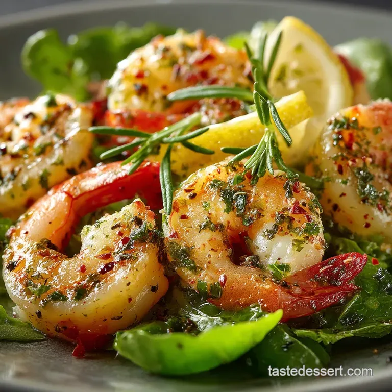 The NoFuss Flavour Bomb LemonHerb Shrimp Salad presentation