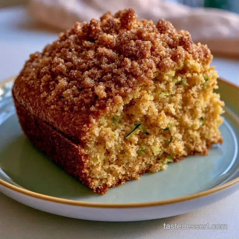A slice of moist yellow cake on a white ceramic plate, garnished with a fresh lemon slice and a sprig of mint.