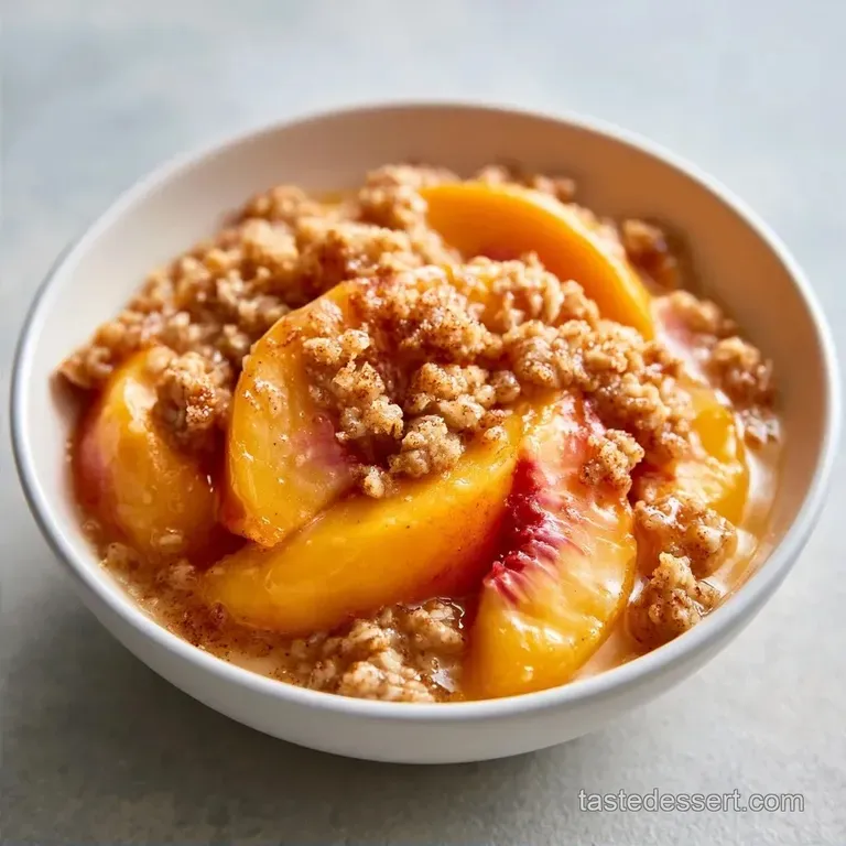 Guilt-Free Golden Peach Crisp with Oats