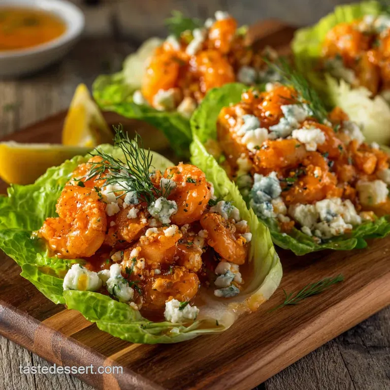 Lowcarb Buffalo Shrimp Lettuce Wraps: Fast Guilt-Free Pub Flavor presentation