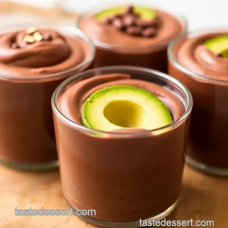 Chocolate Avocado Mousse presentation