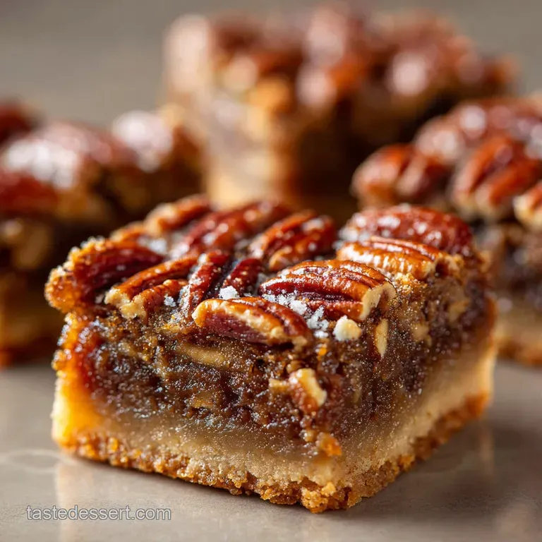 Thanksgiving Desserts: Sophisticated Brown Butter Bourbon Pecan Bars presentation