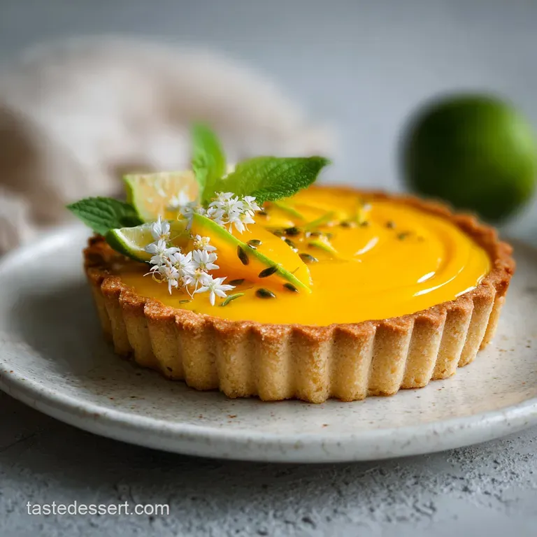Mango Curd Tart Recipe with Lime