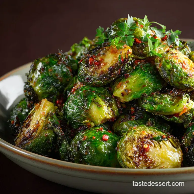 Thanksgiving Side Dishes: Maple-Glazed Brussels Sprouts with Crispy Bacon Pecans presentation