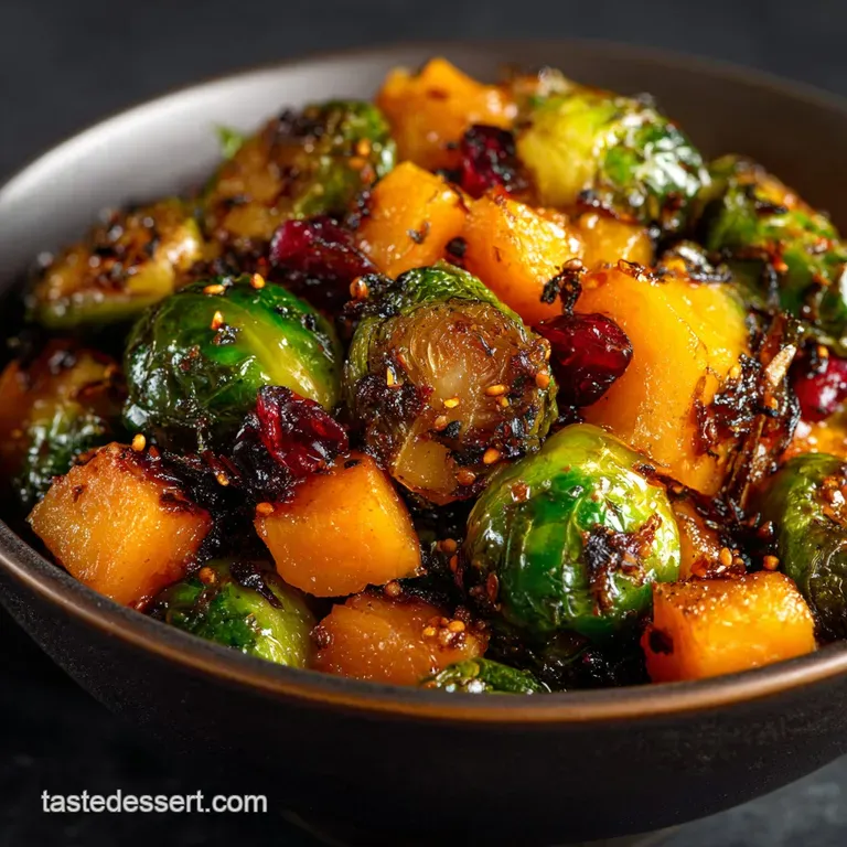 Thanksgiving Vegetable Side Dishes: Maple-Glazed Sprouts with Pancetta