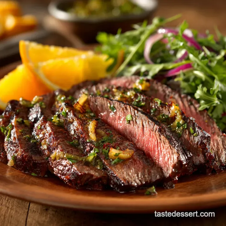 Marinated Grilled Flank Steak: the Perfect Summer Citrus-Herb Classic presentation