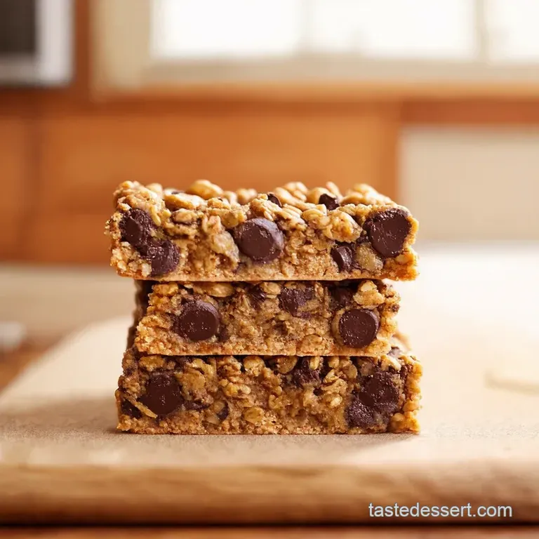 Marzipan Chocolate Chip Granola Bars presentation