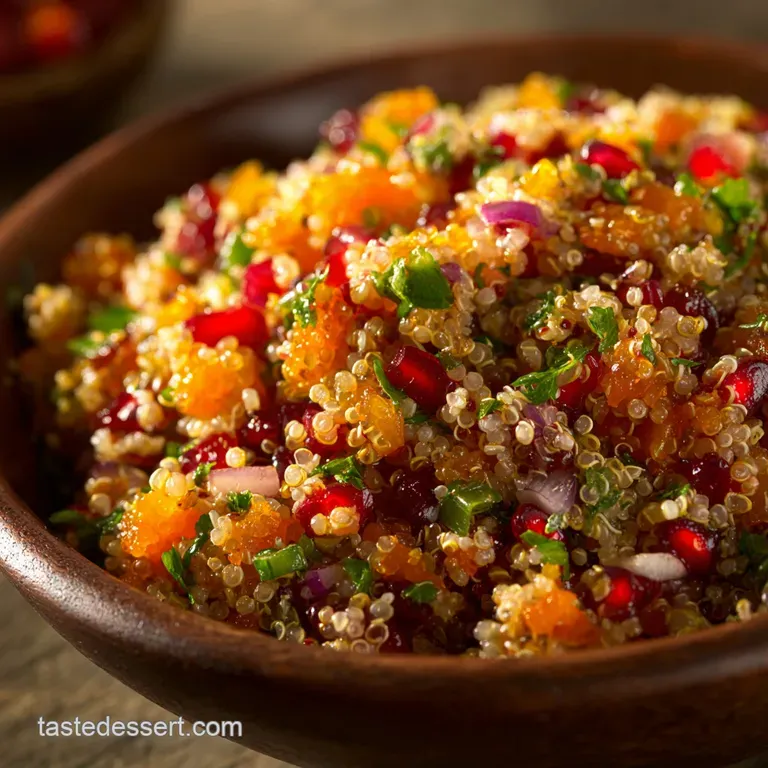 Mediterranean Quinoa Salad: Sunshine-In-A-Bowl with Lemon Vinaigrette presentation