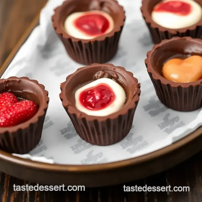 Melt Chocolate Cups with Sweet Fillings presentation