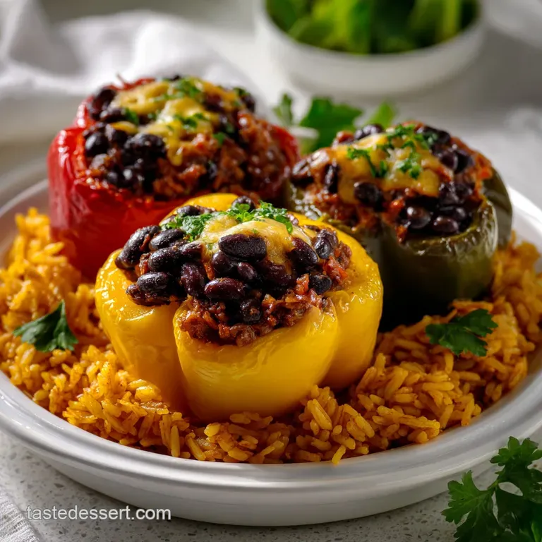 Mexican Stuffed Peppers with Spiced Rice
