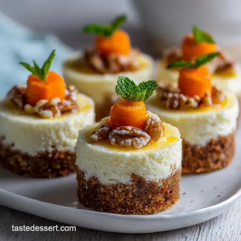 Mini Carrot Cake Cheesecakes: Spiced & Velvety