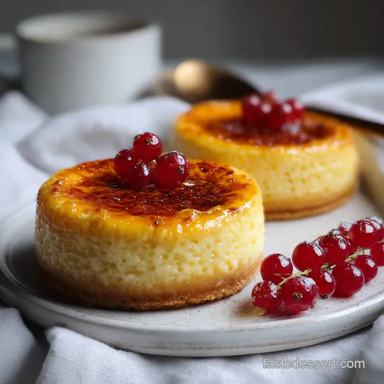 Mini Creme Brulee Cheesecakes: Silky & Shattering
