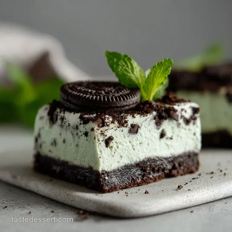 Mint Oreo Cheesecake Bars Recipe