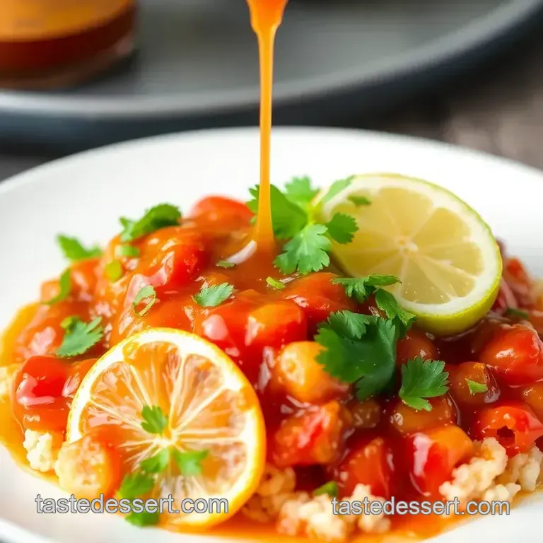 Zesty Sweet Chili Lime Sauce presentation