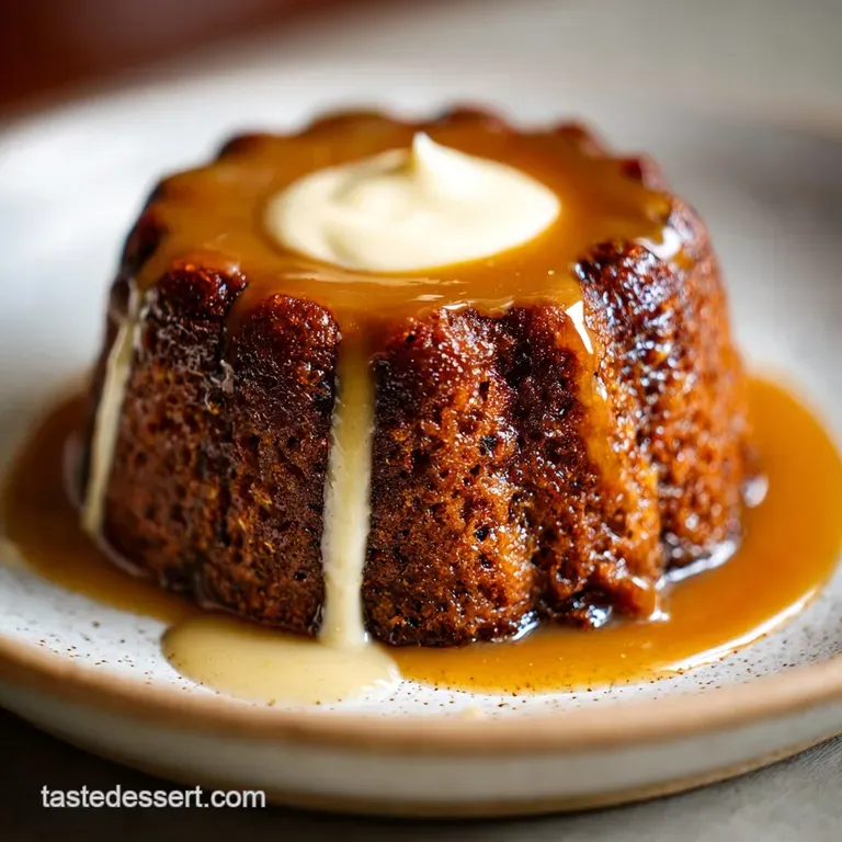 Moist Date Cake with Caramel Sauce